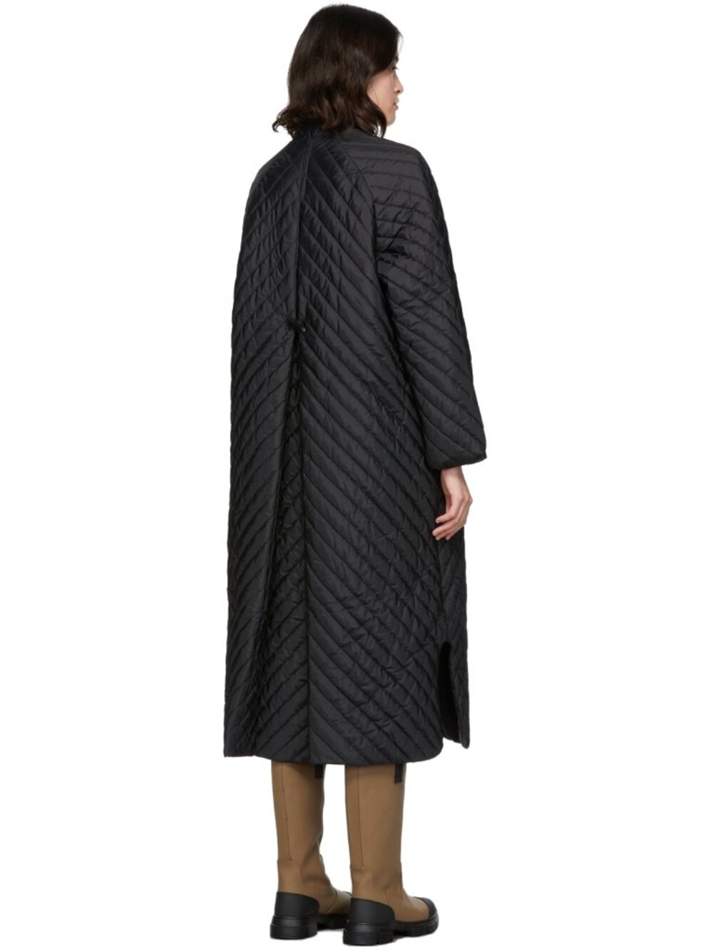 Ganni Quilted jacket in Black, size 40. Fits like a size 12 ish - Picture 3 of 16